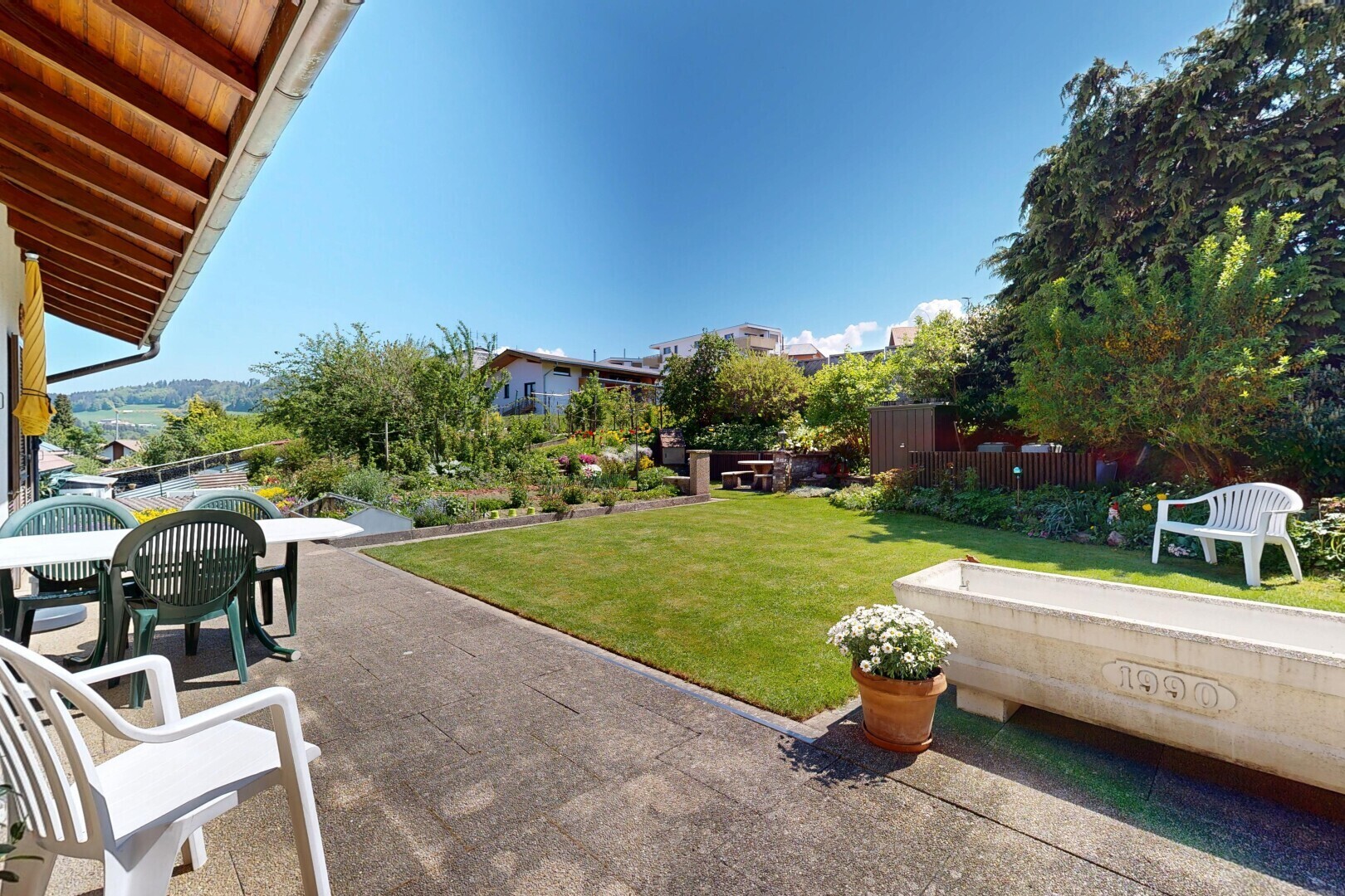 terrace with a patio area