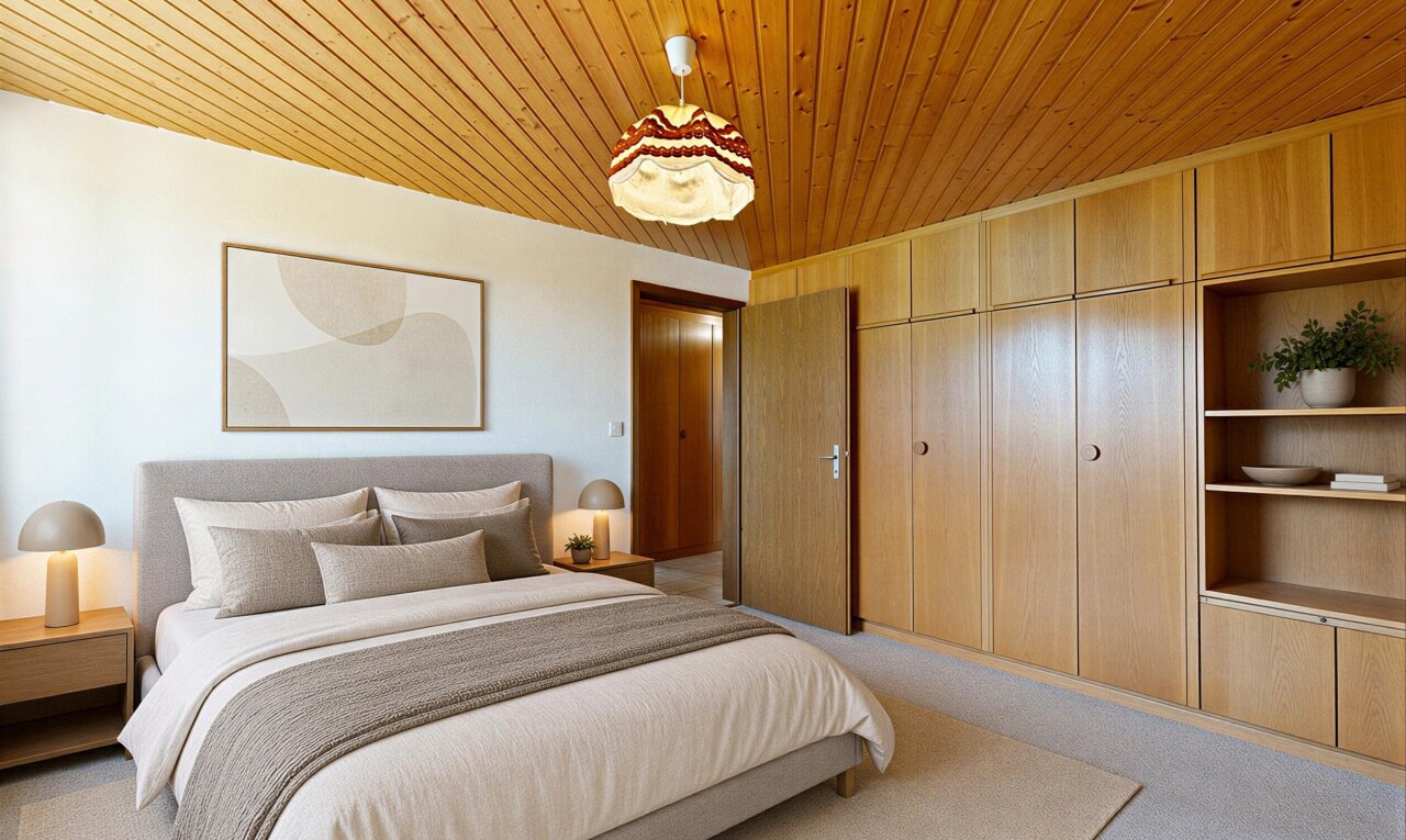 room with light carpet, a closet, and wood ceiling