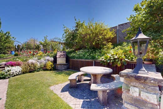 garden featuring a patio area and a yard