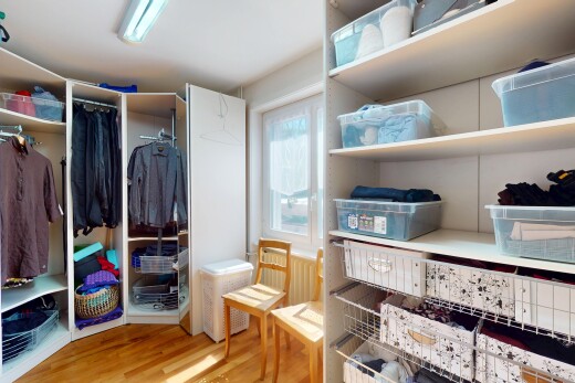 dressing avec sol en finition bois