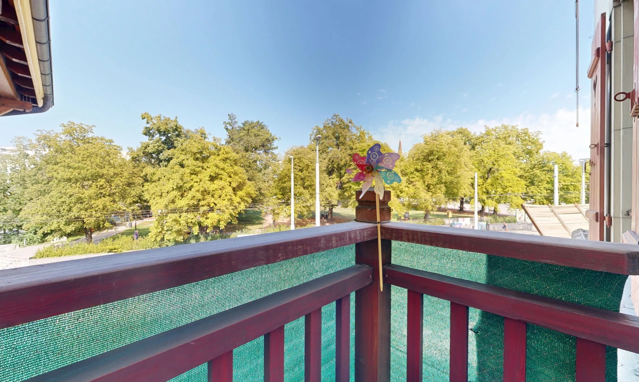balcon avec balcon, from property, view focus, vue sur les bois, et woods view