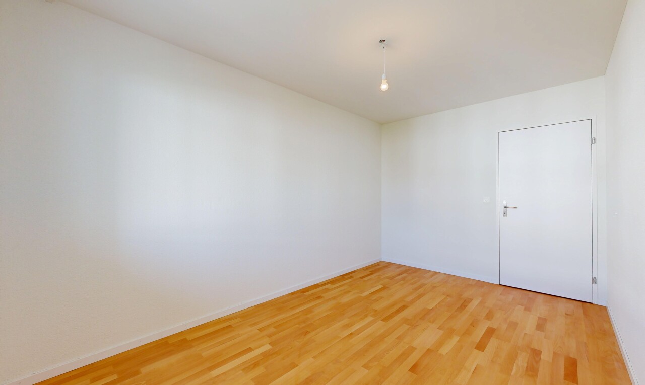 leerer raum mit holzfußboden, wood finish floor, inside property, gipskartonwand, und drywall