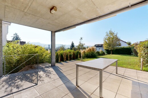 terrasse mit day time, from property, und rasen