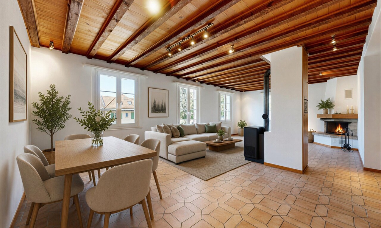 pièce vide avec éclairage sur rail, track lighting, inside property, lumière naturelle, et natural light