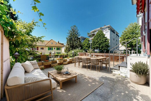 terrasse avec day time, clôture, et from property