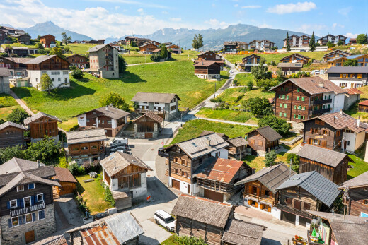 view of home featuring a mountain view and a residential view