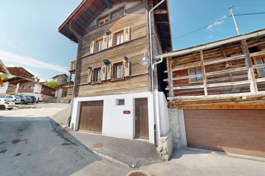 view of property with a garage