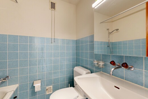 bad mit komplettes badezimmer, gipskartonwand, drywall, fliesenwand, und tile wall