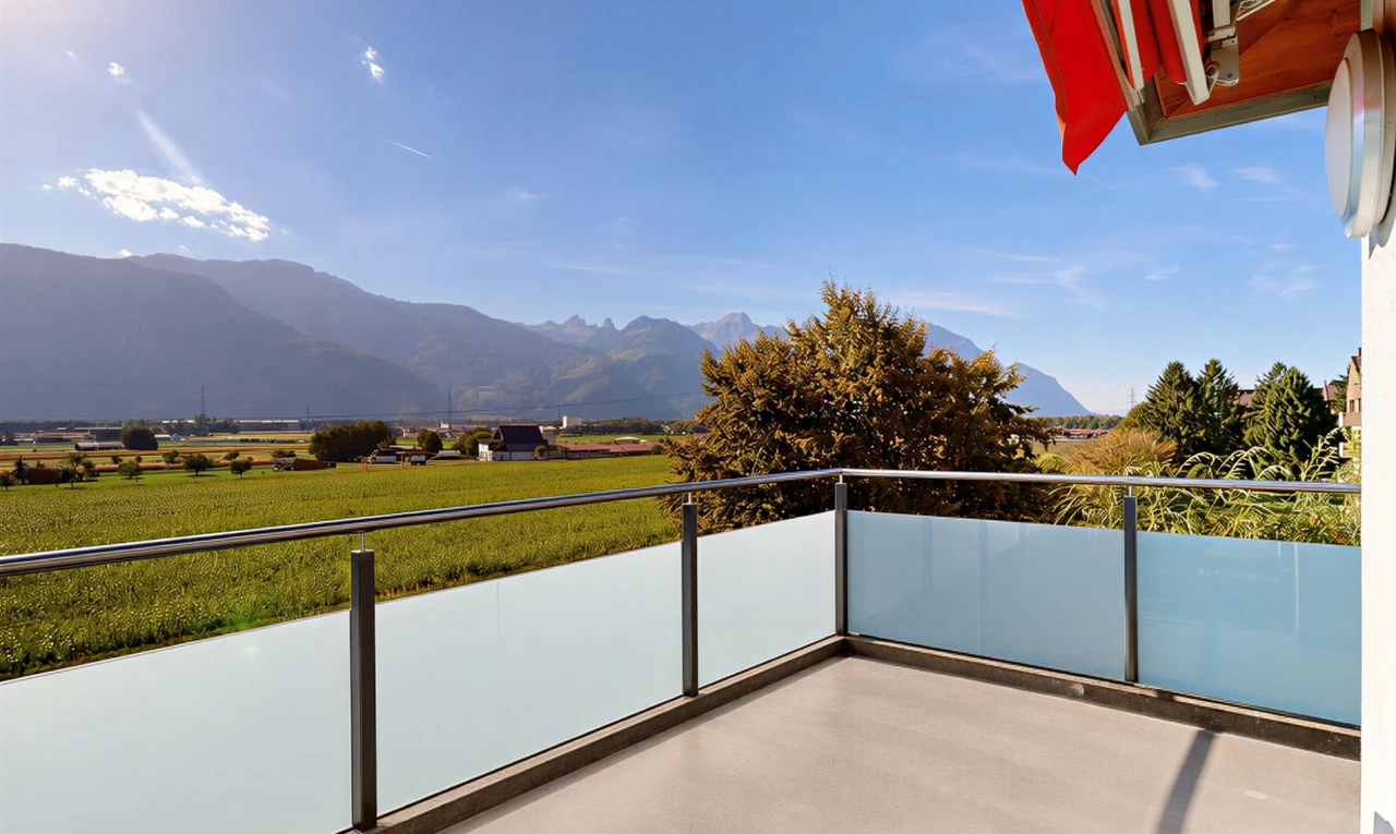 balcon avec view focus, from property, day time, vue sur la montagne, et mountain view