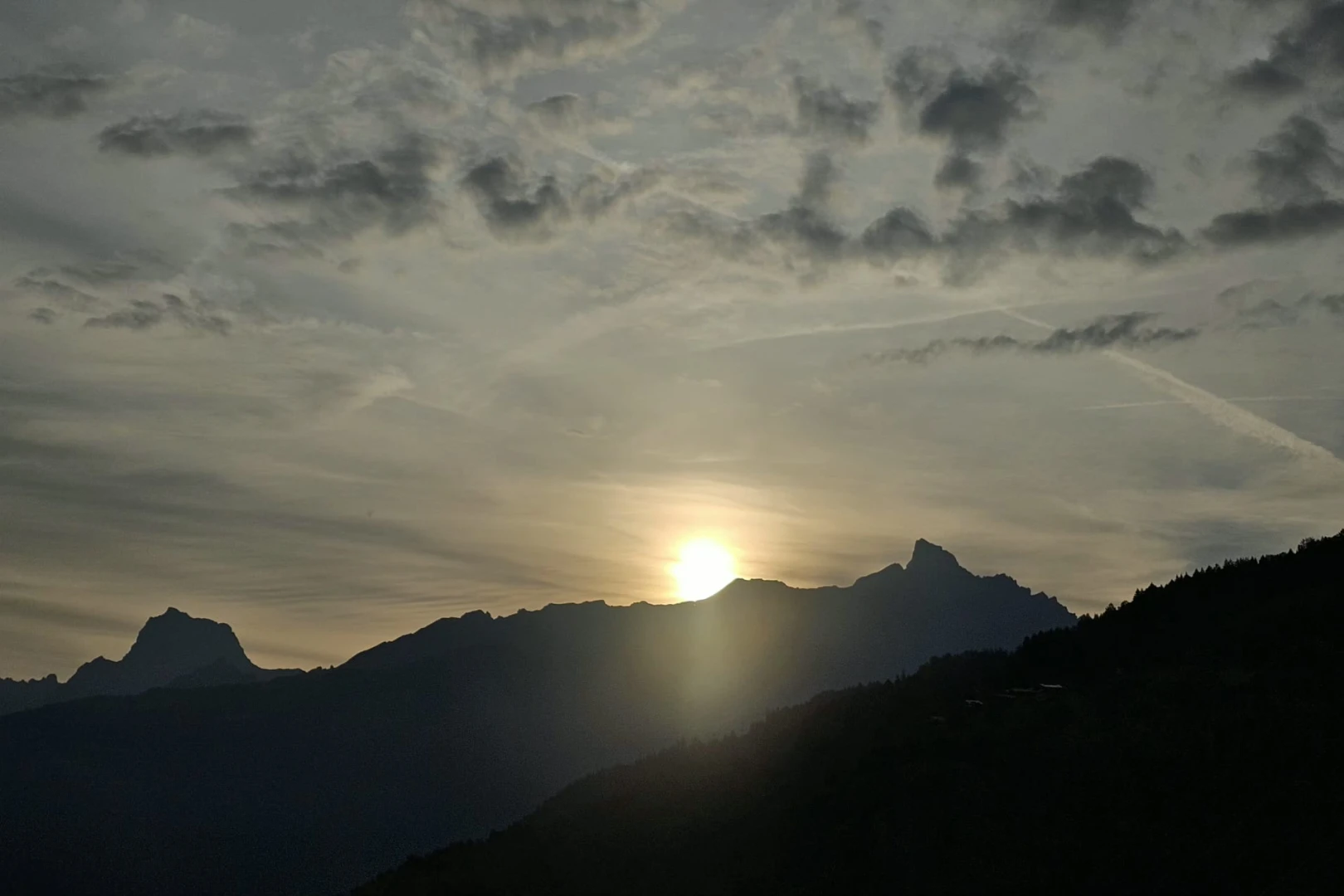 vue sur la montagne avec dusk, vue sur la montagne, mountain view, et unknown