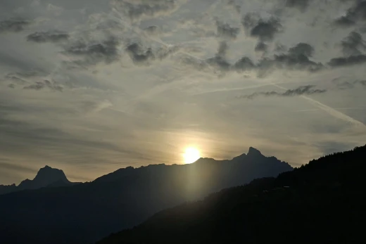 vue sur la montagne avec dusk, vue sur la montagne, mountain view, et unknown