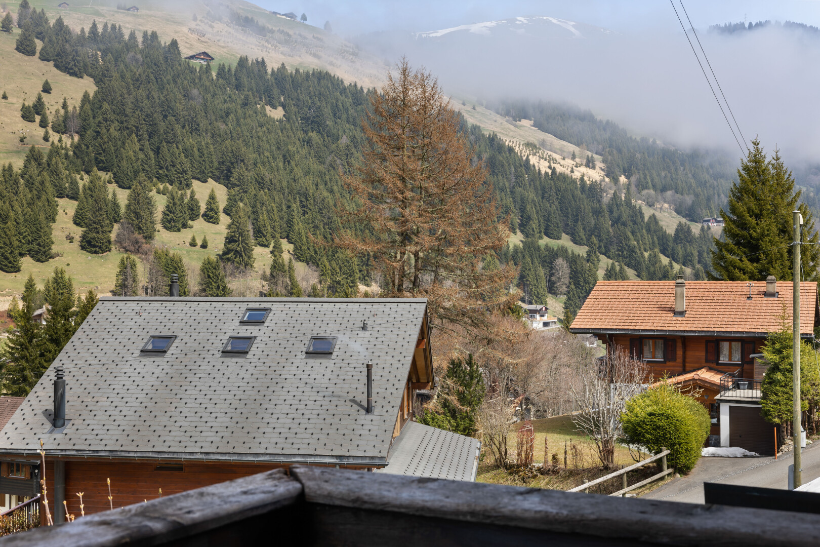 façade avec from property, vue sur la montagne, mountain view, balcon, et vue sur la forêt