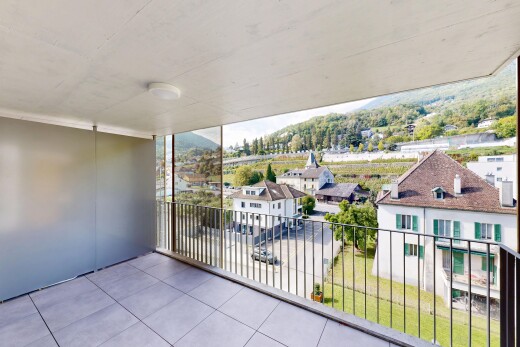terrasse mit wohngebietblick, residential view, from property, und terrasse