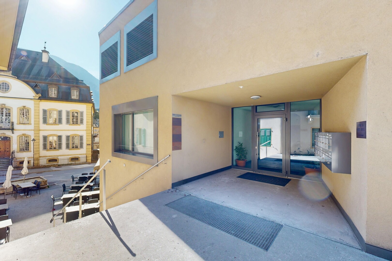 terrasse avec terrasse et property visible