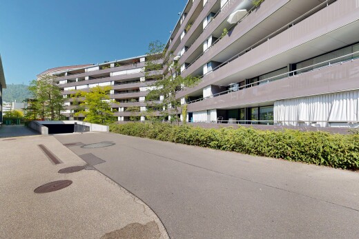 extérieur du bâtiment avec vue sur le complexe d'appartements, apartment complex view, from community, et day time