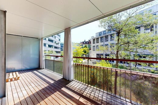 balkon mit from property und apartment complex view
