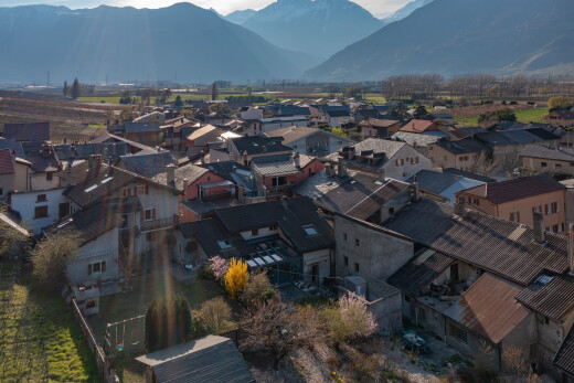 blick auf die berge mit mountain view, blick auf die berge, residential view, und wohngebietblick
