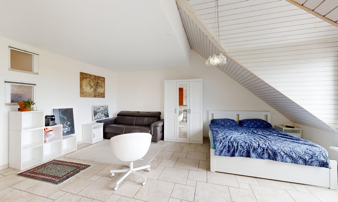 room with light tile patterned flooring