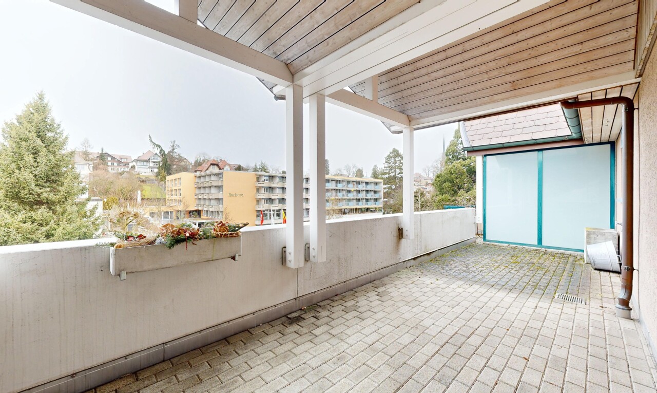 terrasse avec overcast, terrasse, from property, et apartment complex view