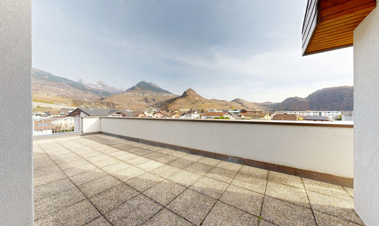 terrasse mit terrasse, mountain view, blick auf die berge, und from property