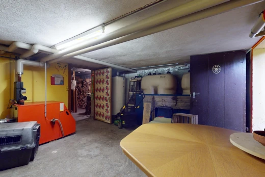 storage / pantry with water heater