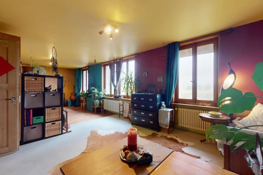 interior space with radiator heating unit