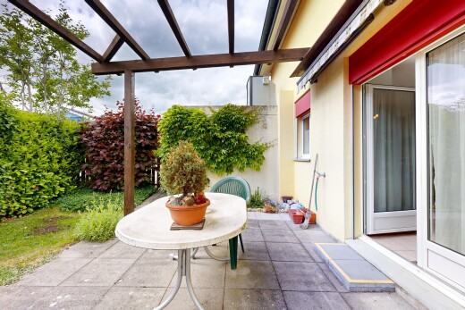 terrasse mit pergola, from property, terrasse, und zaun