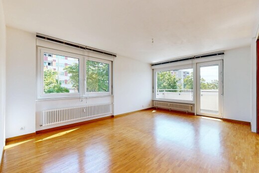 unfurnished room with radiator heating unit, light wood-style floors, and healthy amount of natural light