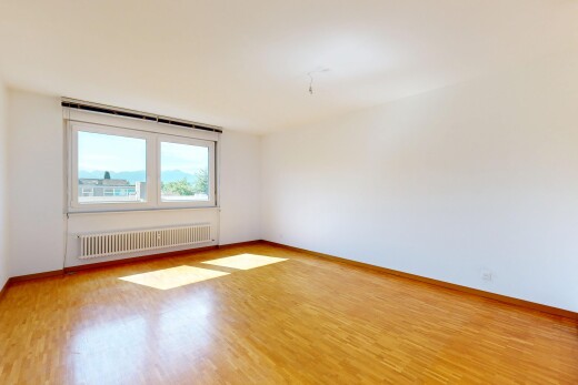 unfurnished room featuring radiator and light wood-style floors