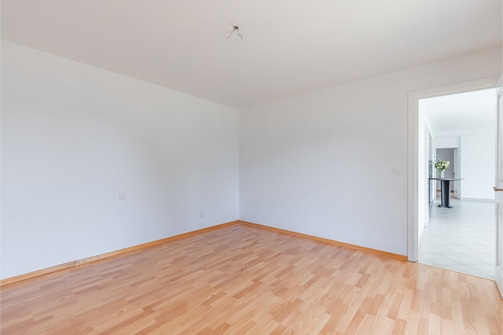 pièce vide avec inside property, wood finish floor, sol en finition bois, drywall, et cloison sèche