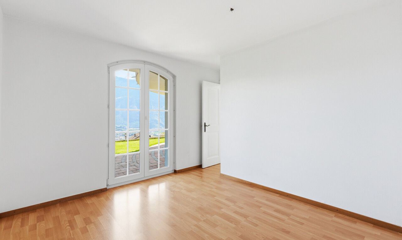 leerer raum mit natürliches licht, natural light, holzfußboden, wood finish floor, und day time