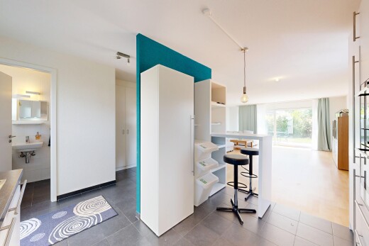 cuisine avec inside property, lumière naturelle, natural light, cloison sèche, et drywall