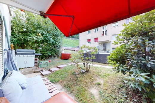 garten mit from property, markise, und grill
