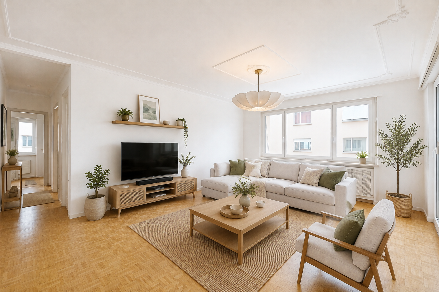 pièce vide avec wood finish floor, sol en finition bois, radiateur, baseboards wall, et plinthes murales