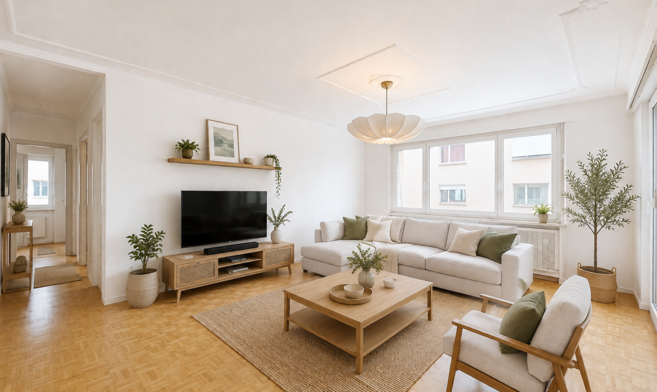 pièce vide avec wood finish floor, sol en finition bois, radiateur, baseboards wall, et plinthes murales