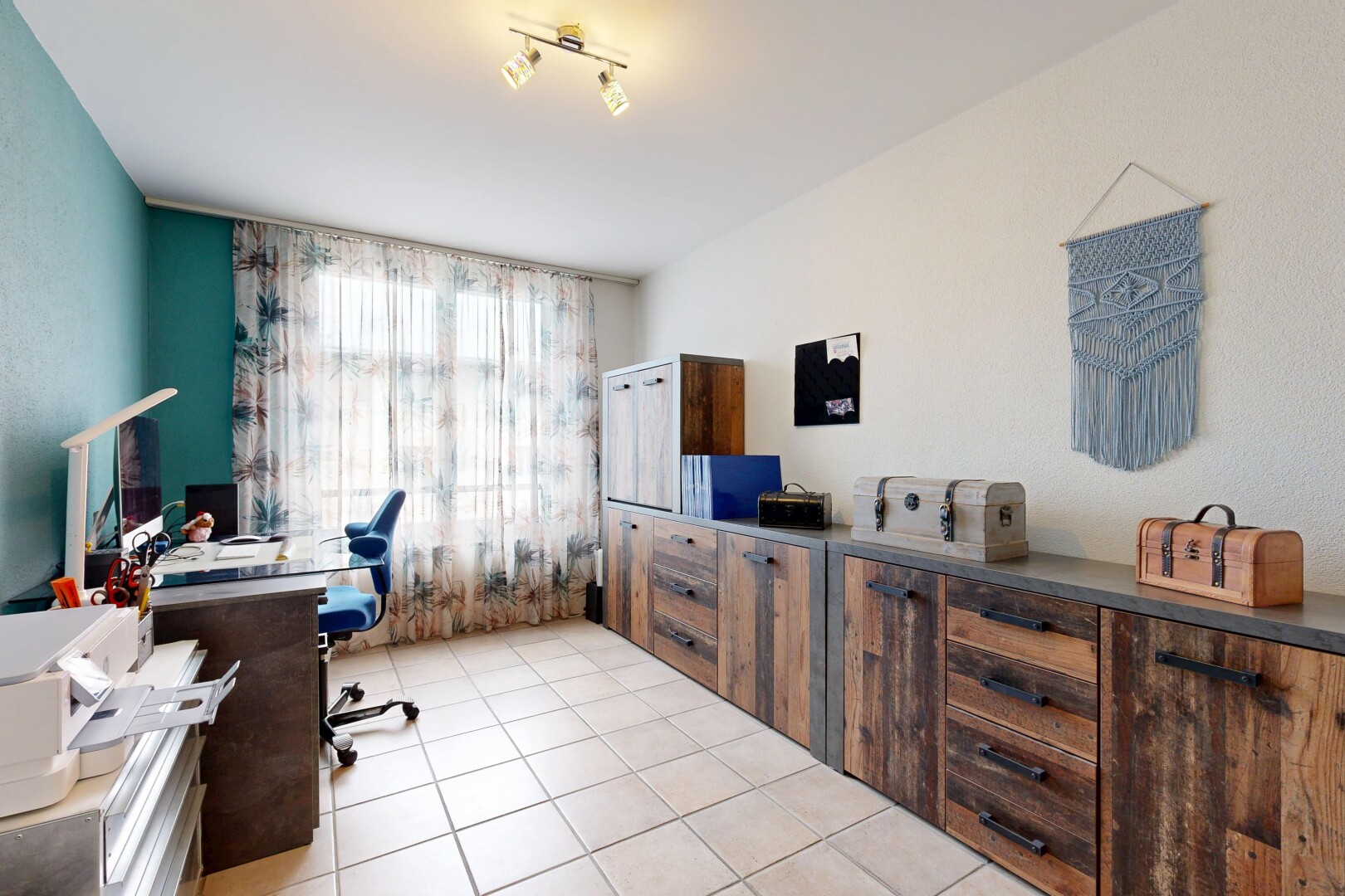 office featuring light tile patterned floors