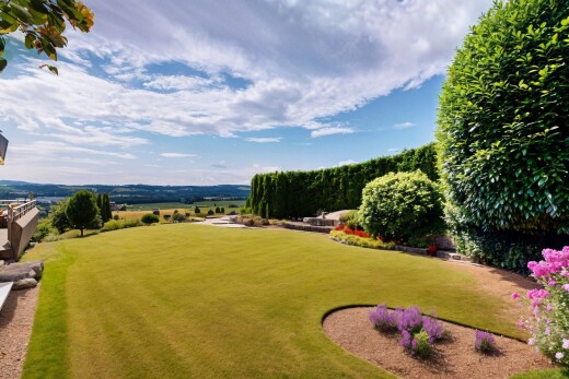 garten mit day time und rasen