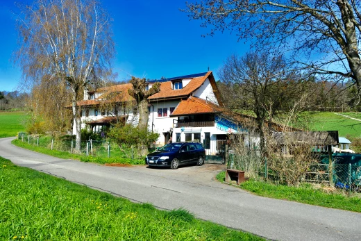 façade avec pelouse