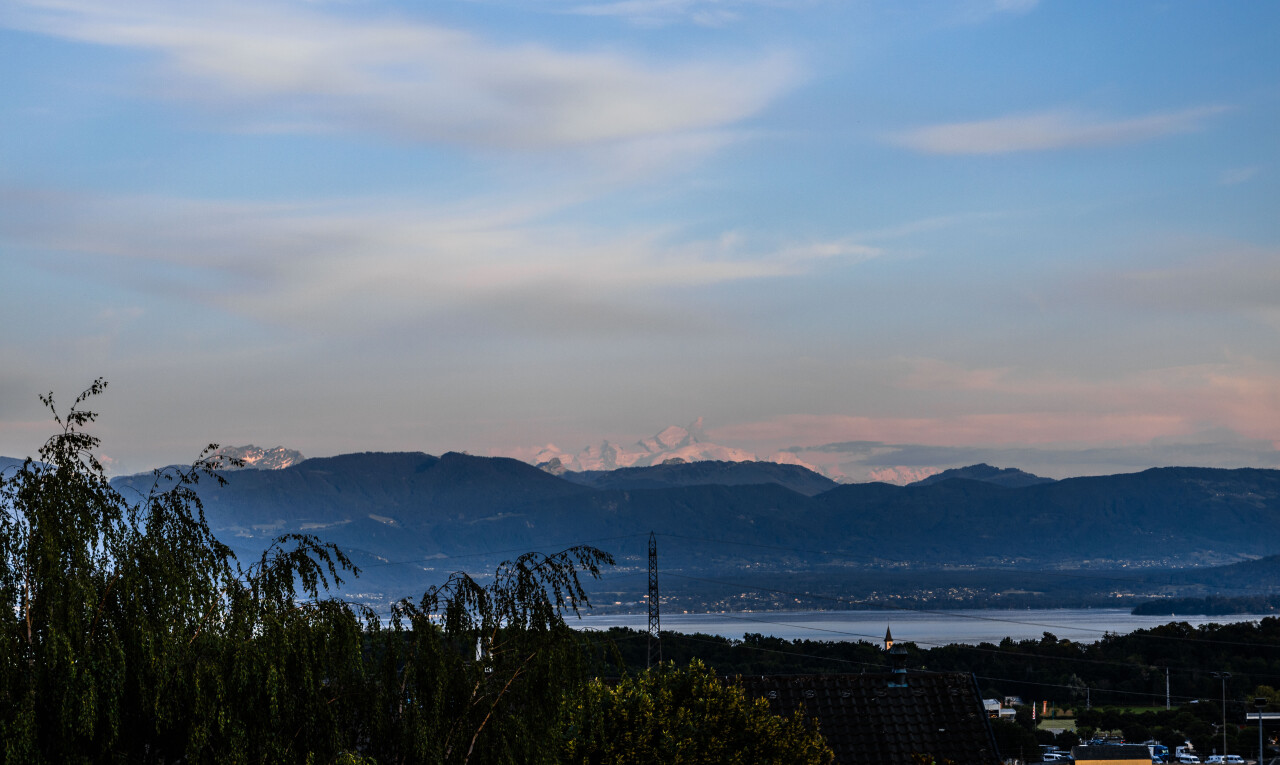 blick auf die berge mit mountain view, blick auf die berge, und dusk