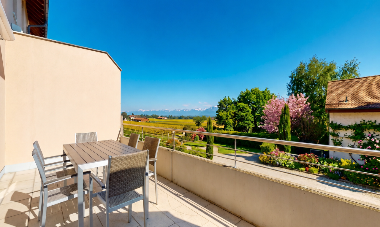terrasse mit from property, terrasse, essbereich im freien, und day time