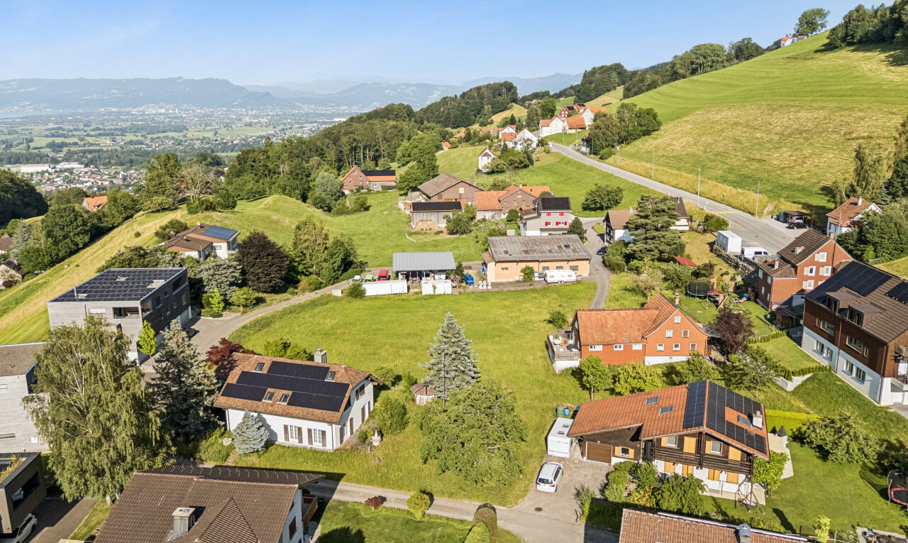 außenansicht mit day time, aerial view, residential view, und wohngebietblick