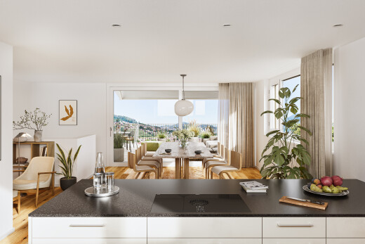 wohn- / esszimmer mit gipskartonwand, drywall, inside property, natürliches licht, und natural light