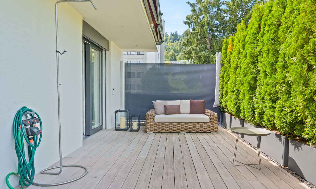terrasse mit deck, day time, und from property