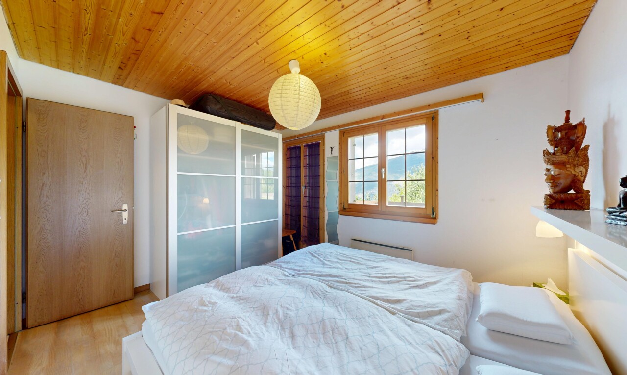 room / bedroom with wooden ceiling and light wood-style floors
