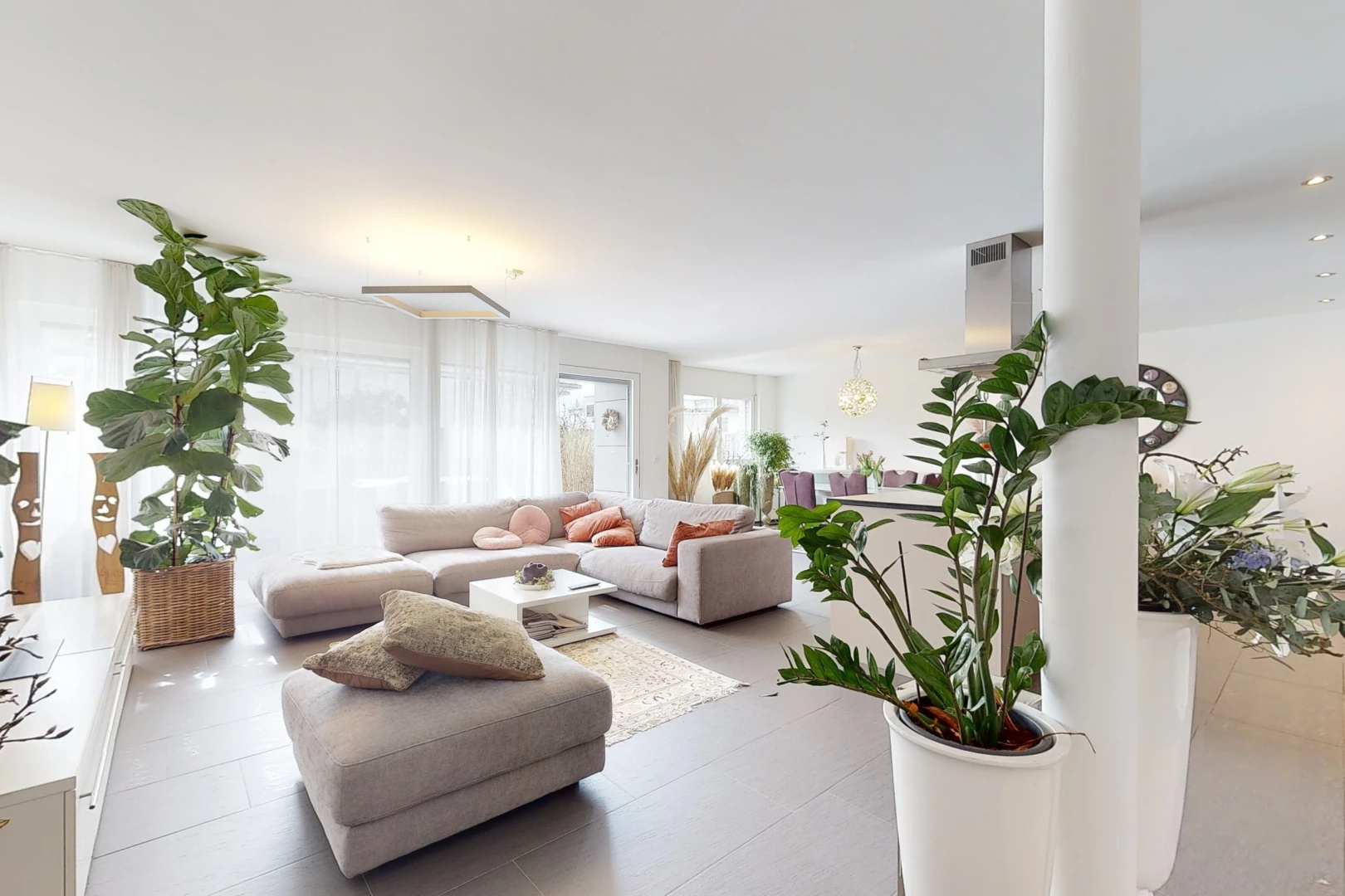 salon avec lumière naturelle
