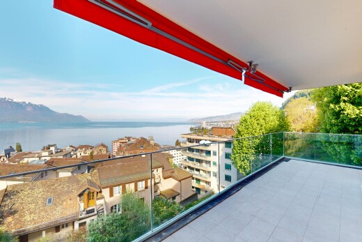 balkon mit balkon und seesicht