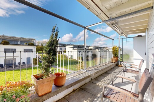 terrasse mit day time, from property, und rasen