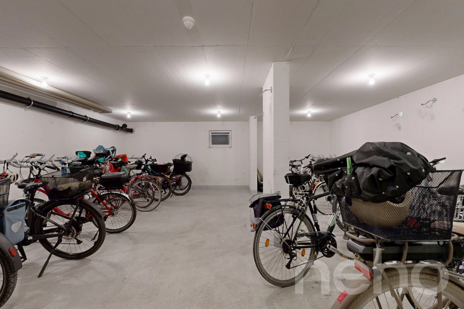 view of parking with bike storage