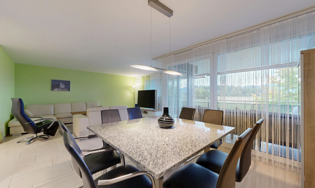 view of living / dining area