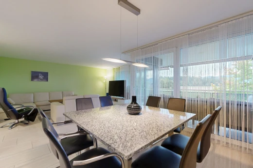 view of living / dining area